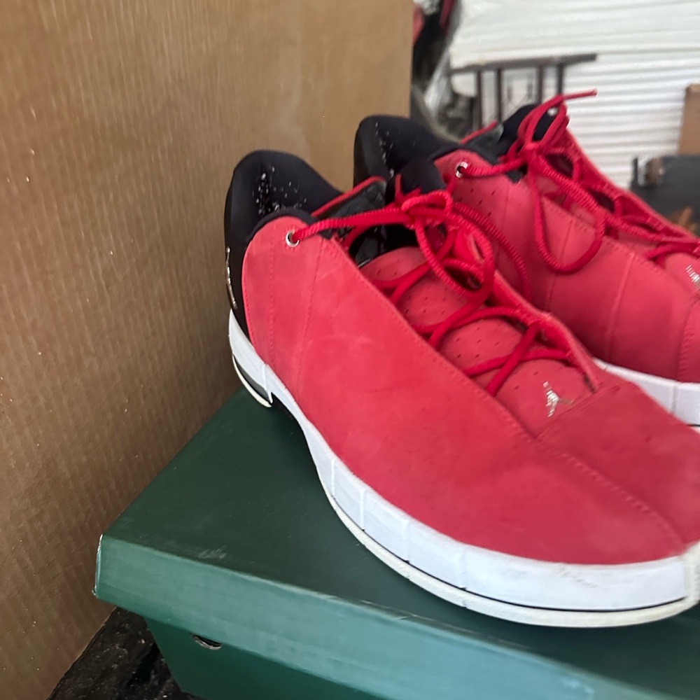 Jordan Red Sneakers Sleek Design